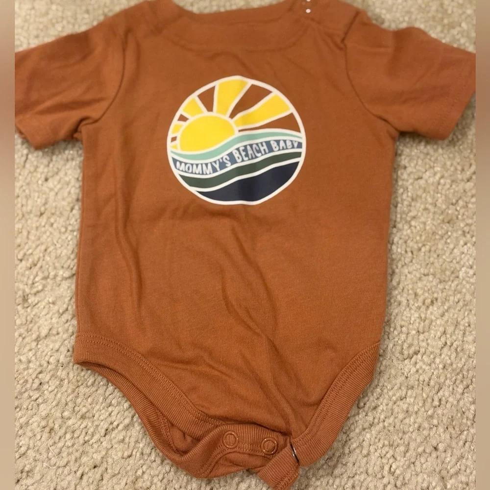 Garanimals Teal, Orange, and Navy Bodysuit Trio